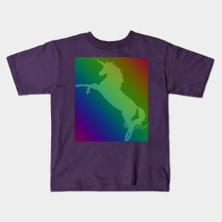 Colorful Unicorn - Artwork , Unicorns are cool Pattern Kids T-Shirt